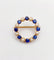 Broche Broche antique en or 18k avec perles et pierres bleues 58 Facettes A06460