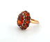 Bague 57 Bague vintage en or jaune avec citrines et diamants 58 Facettes