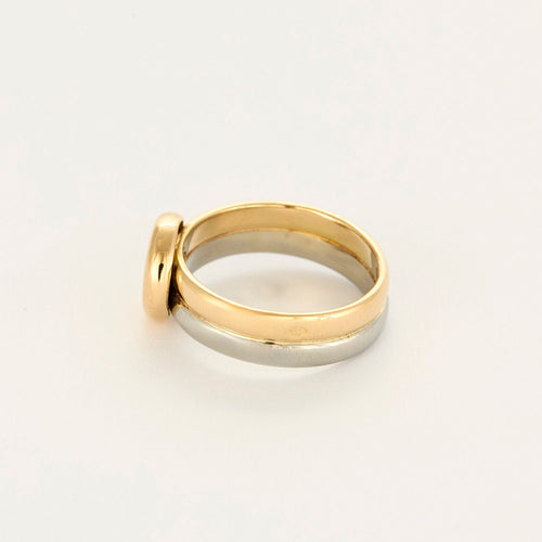 Bague 49,5 Bague en or deux tons et diamants 58 Facettes REU1218