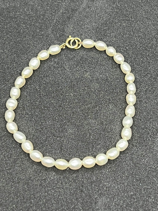 Bracelet Bracelet Cultured Pearls And Gold Clasp 58 Facettes