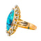 Bague 54 Bague  Marquise  Or rose Turquoise, Diamant 58 Facettes 4387234CN