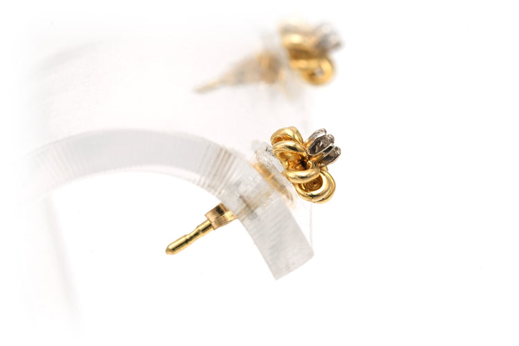 Boucles d'oreilles Boucles d'oreilles Art Déco or jaune, diamants 58 Facettes B722