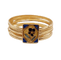Bague 61.5 Bague semainier victorienne fleur en or rose 18k et émail bleu 58 Facettes A06639