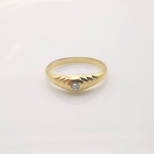 Bague 51 Bague solitaire Or jaune et Diamant 58 Facettes