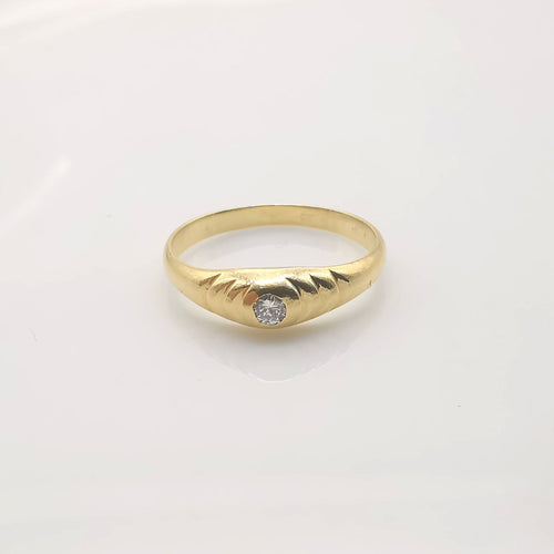 Bague 51 Bague solitaire Or jaune et Diamant 58 Facettes