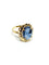 Bague 59 Bague Or jaune avec camée bleu 58 Facettes