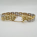 Bracelet Bracelet or blanc et jaune sertie de diamants 58 Facettes