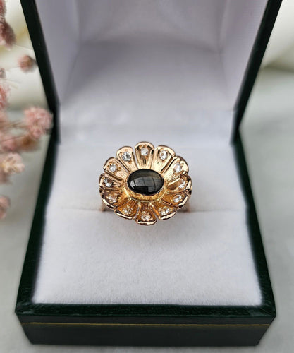 Bague 54 Bague Fleur Saphir étoilé 58 Facettes 82