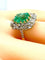 Bague 52 Bague marguerite en or 18 carats, émeraude 3,49 ct et diamants 58 Facettes AB567