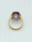 Bague 57 Bague vintage en or jaune 18 sertie d'une belle améthyste ovale 58 Facettes