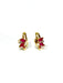 Boucles d'oreilles Paire de boucles d'oreilles or jaune, diamants et rubis 58 Facettes