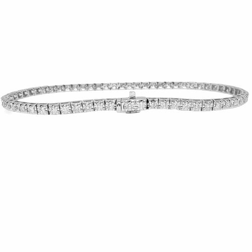 Bracelet Bracelet Rivière or blanc et diamants 1,1 ct 58 Facettes 00056301