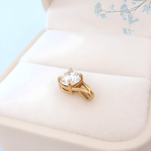 Pendentif Pendentif diamant en solitaire or jaune 58 Facettes AA 1738