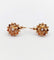 Boucles d'oreilles Dormeuses antique or rose 18k et perle (circa 1900) 58 Facettes A05899
