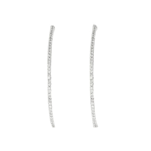 Boucles d'oreilles Messika Boucles d'oreilles Gatsby en Or blanc 18k 58 Facettes 250325