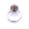 Bague 53 Bague en or blanc avec perle naturelle et diamants 58 Facettes