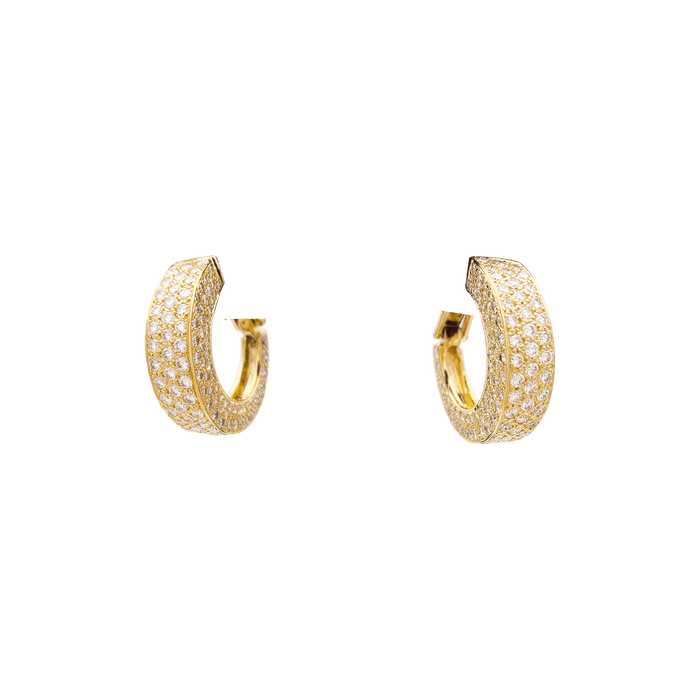 Boucles d'oreilles Clips d'oreilles O.J Perrin "Arena", or jaune, diamants. 58 Facettes 34358