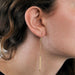 Boucles d'oreilles Boucles d'oreilles pendantes perles d'or jaune sur chaîne maille vénitienne 58 Facettes