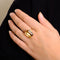 Bague Bague cocktail Citrine rectangle sertie sur or jaune 58 Facettes