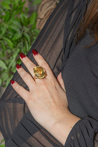 Bague 53 Bague Or jaune Citrine 58 Facettes 3105051CN