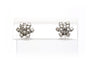 Boucles d'oreilles contemporaines en or blanc 18 carats serties de diamants "taille" brillant (+- 0,52ct)