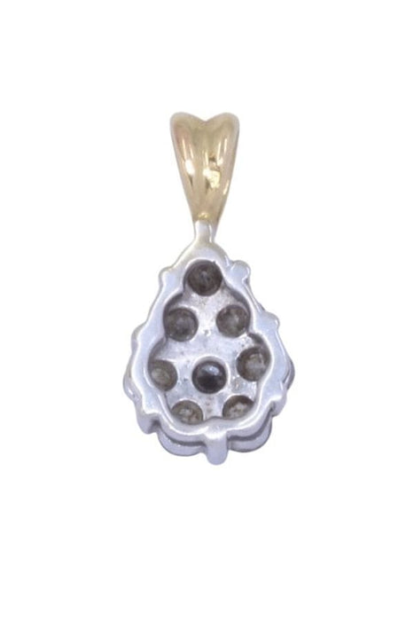 Pendentif Pendentif or jaune et blanc pavage diamants 58 Facettes 089881