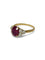 Bague 56 Bague or jaune rubis 2,19 cts et diamants 58 Facettes 48101