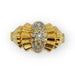 Ring 51.5 Tank ring 2 golds and diamond 58 Facettes 330057067