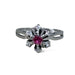 Bague 49 Bague marguerite rubis diamants 58 Facettes 229