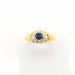 Bague 54 Bague or jaune saphir et diamants 58 Facettes