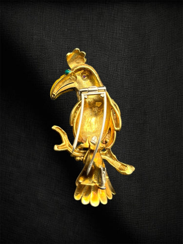 Broche Spilla « Perroquet précieux » 58 Facettes
