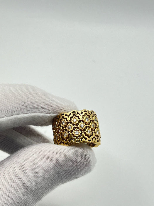 Bague 52 Bague vintage or jaune et diamants 58 Facettes