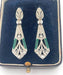 Boucles d'oreilles Boucles d'oreilles en or blanc avec diamants et émail vert 58 Facettes