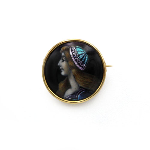 Broche Broche - Or jaune & Email Limoges 58 Facettes 250277R