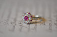 Bague 54 Bague or jaune rubis et diamants 58 Facettes