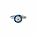 Bague 54 Bague en platine 950 avec diamants et saphirs 58 Facettes Q99B