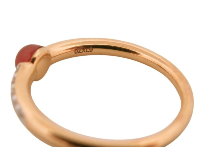 Bague 53 bague POMELLATO m'ama non m'ama grenat 53 diamants or jaune 18k 58 Facettes 268365