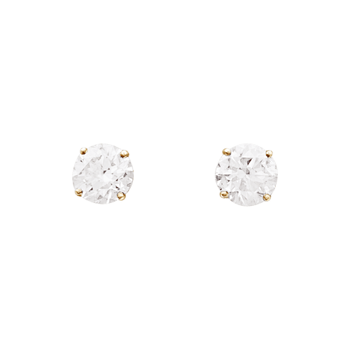 Boucles d'oreilles Puces d'oreille diamant, or jaune. 58 Facettes 34523