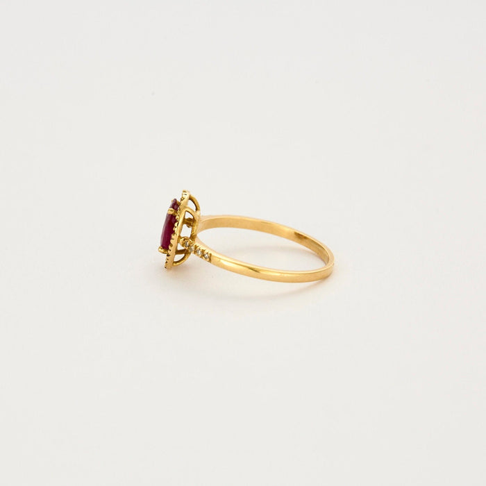 Bague Solitaire or jaune rubis 58 Facettes LP832