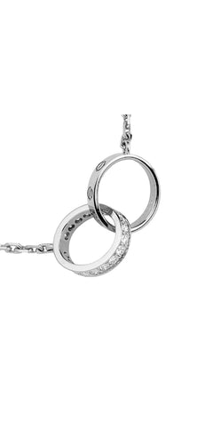 Collier Cartier Love or gris et diamants