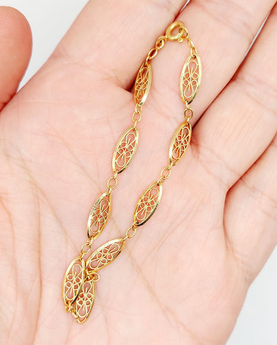 Bracelet Bracelet vintage or 18k mailles filigranées 58 Facettes A06313