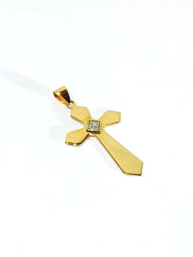 Pendenti Croix Or Rose Diamant