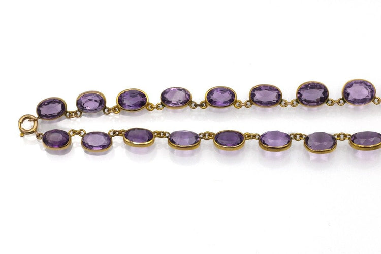 Collier Collier ancien Rivière en or et améthystes, première moitié du XXe siècle 58 Facettes 11487