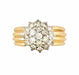 Bague 54 Bague vintage diamants fleurs or bicolore 18 carats 58 Facettes