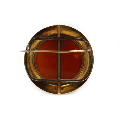 Broche Broche - Or jaune, Camée Agate, Demi-Perles & Email 58 Facettes 250367R