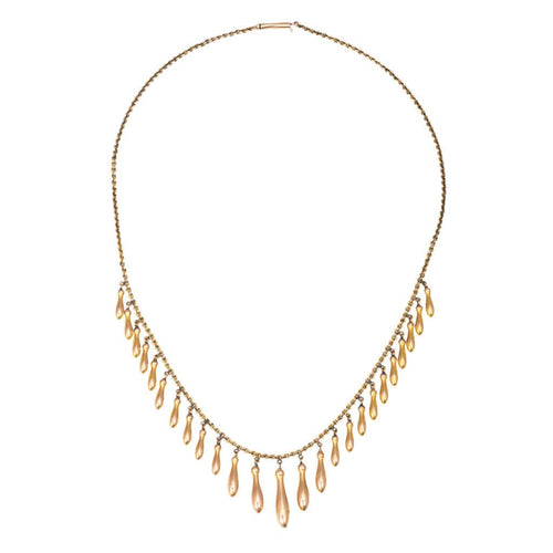 Collier Collier à franges graduées victorien en or rose antique 58 Facettes G13904