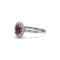 Bague 52 Bague marguerite platine diamants et rubis 58 Facettes 1305