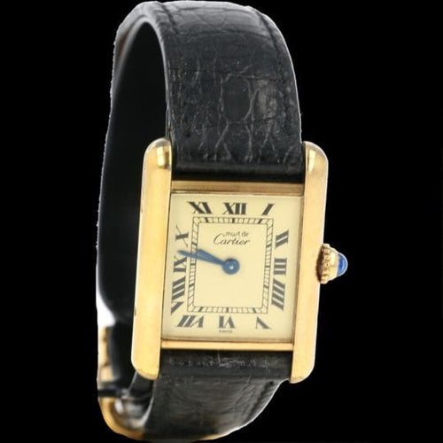 Montre Cartier Montre Tank Vermeil Must De Cartier Vermeil 58 Facettes MT43338