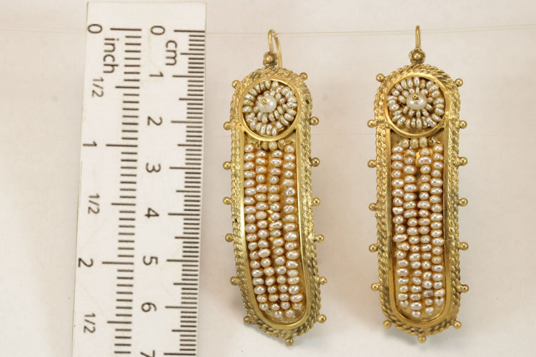 Boucles d'oreilles Boucles d'oreilles en or et perles anciennes 58 Facettes 7624