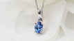 Collier Collier en or blanc, tanzanite et diamants 58 Facettes 32628